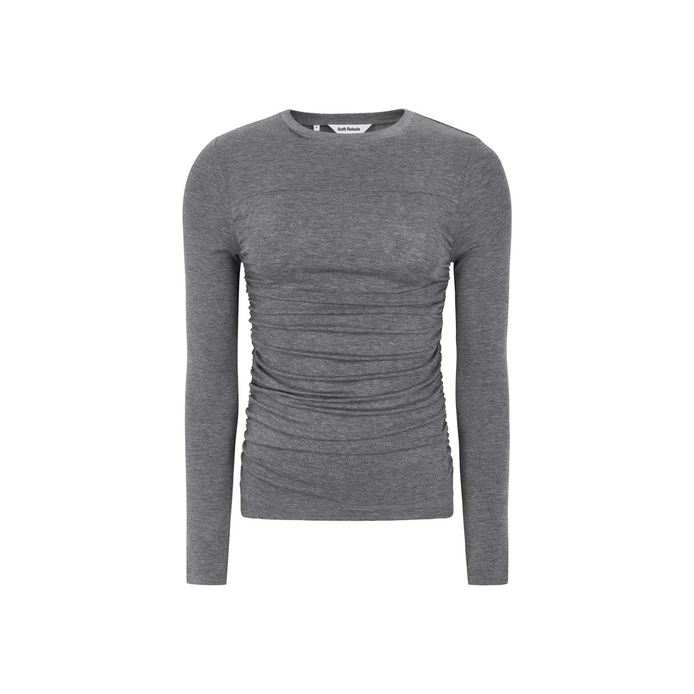 Roman Draped O-neck Medium Grey Melange