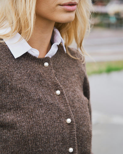 Nuna Knit Cardigan Brown Melange