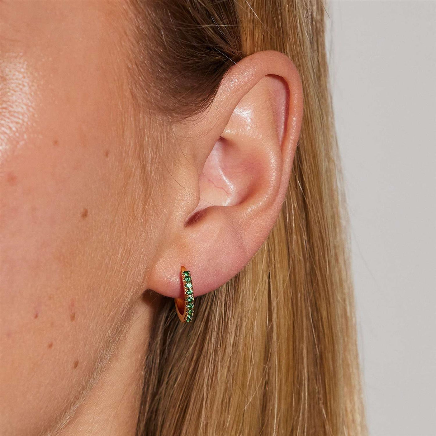 Small hoops Green