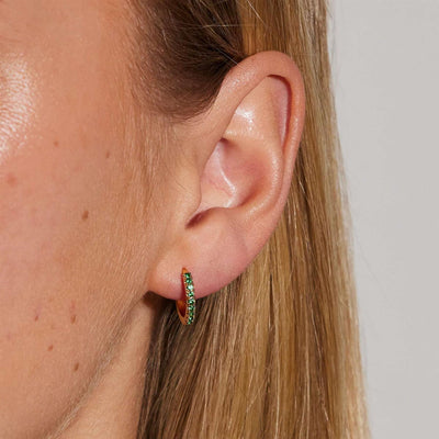 Small hoops Green