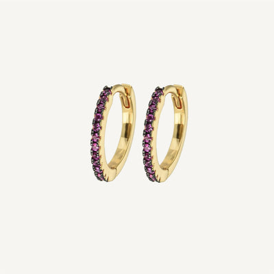 Medium hoops Ink Cerise