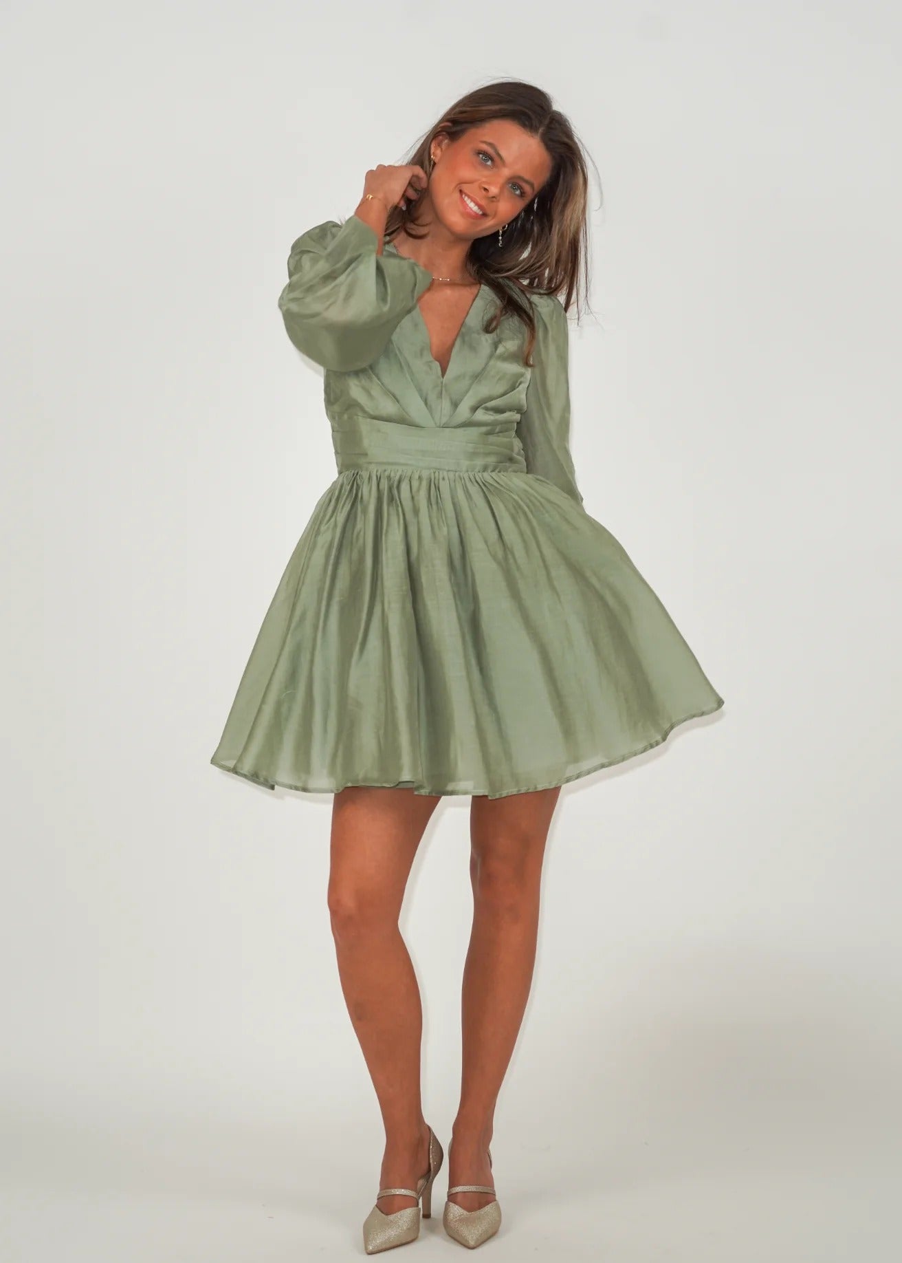 Maeve dress Dusty green