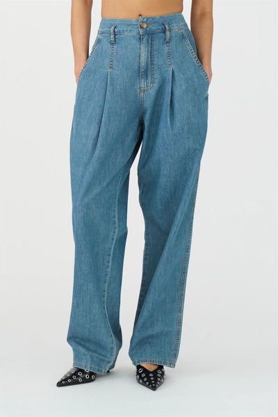 Boa Pleat Jeans Bristol Denim Wash