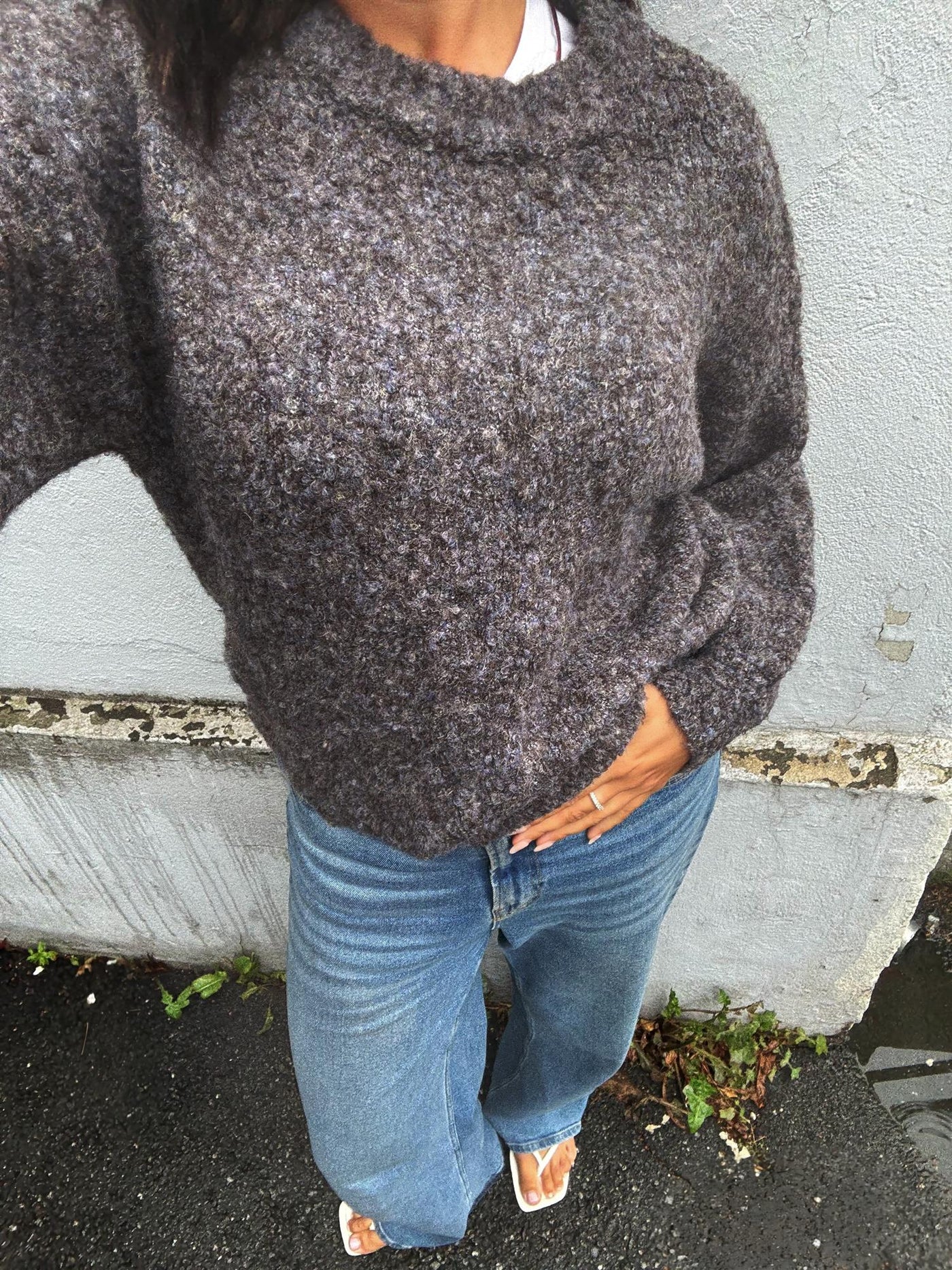 Patrisia new knit pullover Brown/Blue