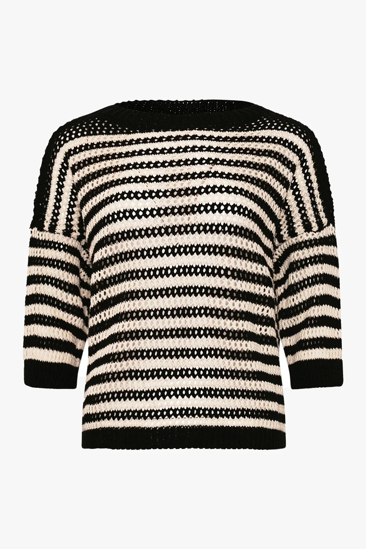 Mimi Knit Cardine Black Stripe