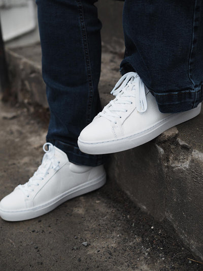 Spin Leather Sneakers White