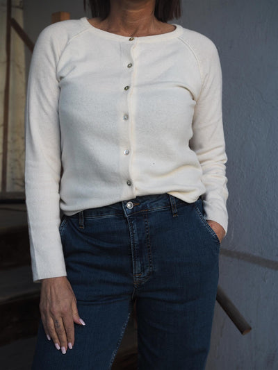 Laica LS O-neck Raglan Cardigan Ivory