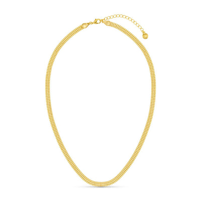 Flat Box Chain Necklace Gold