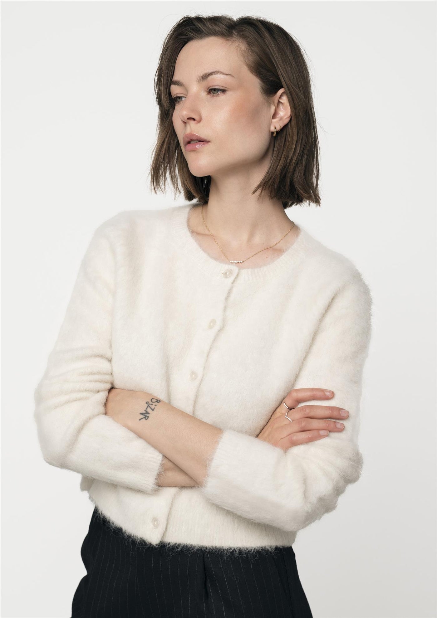 Astrid Brushed Cardigan Cream