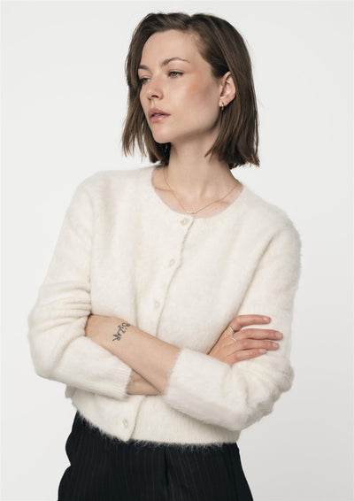 Astrid Brushed Cardigan Cream