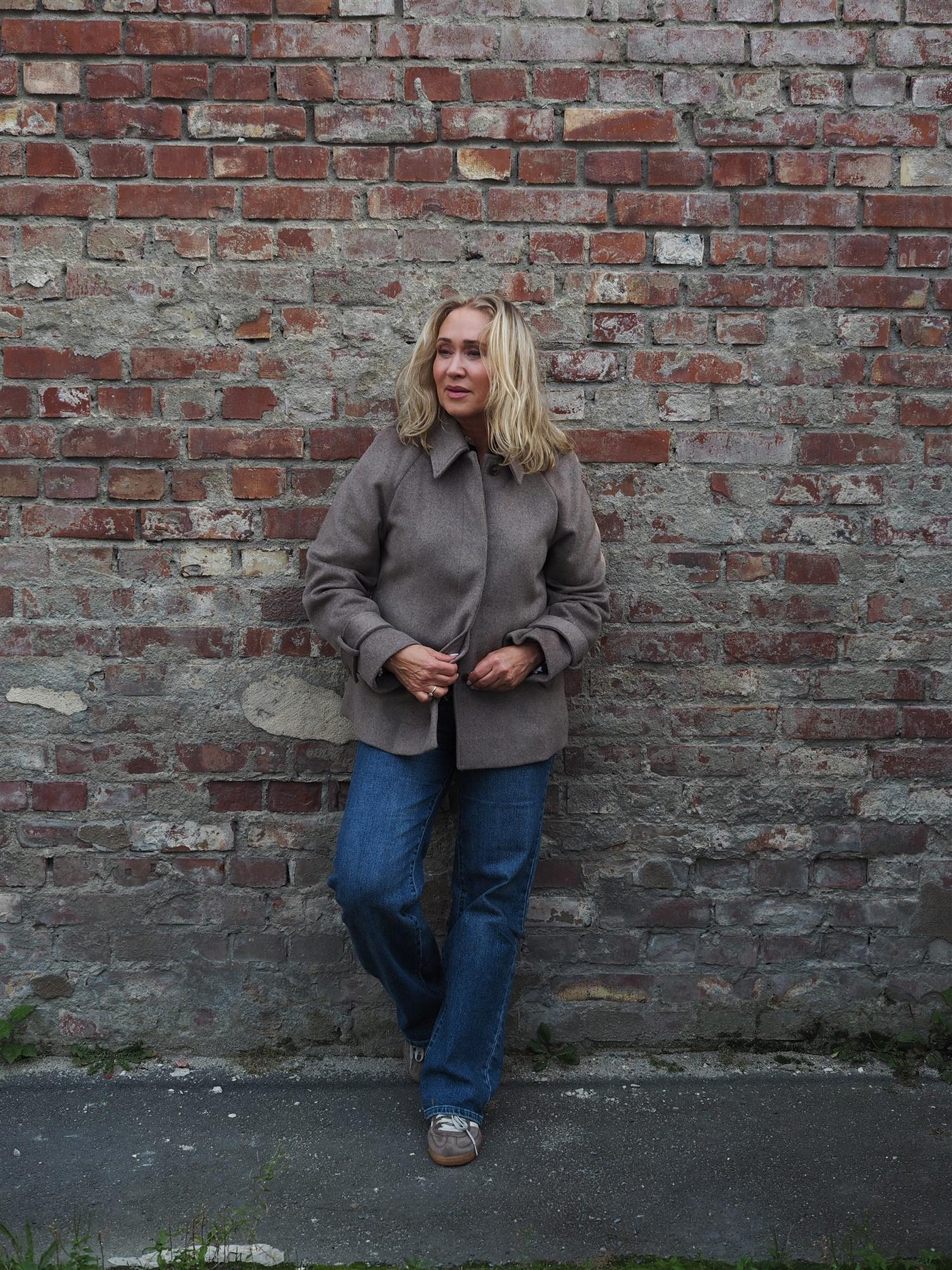 Tary Coat Greige Melange