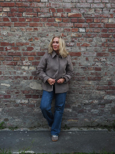 Tary Coat Greige Melange