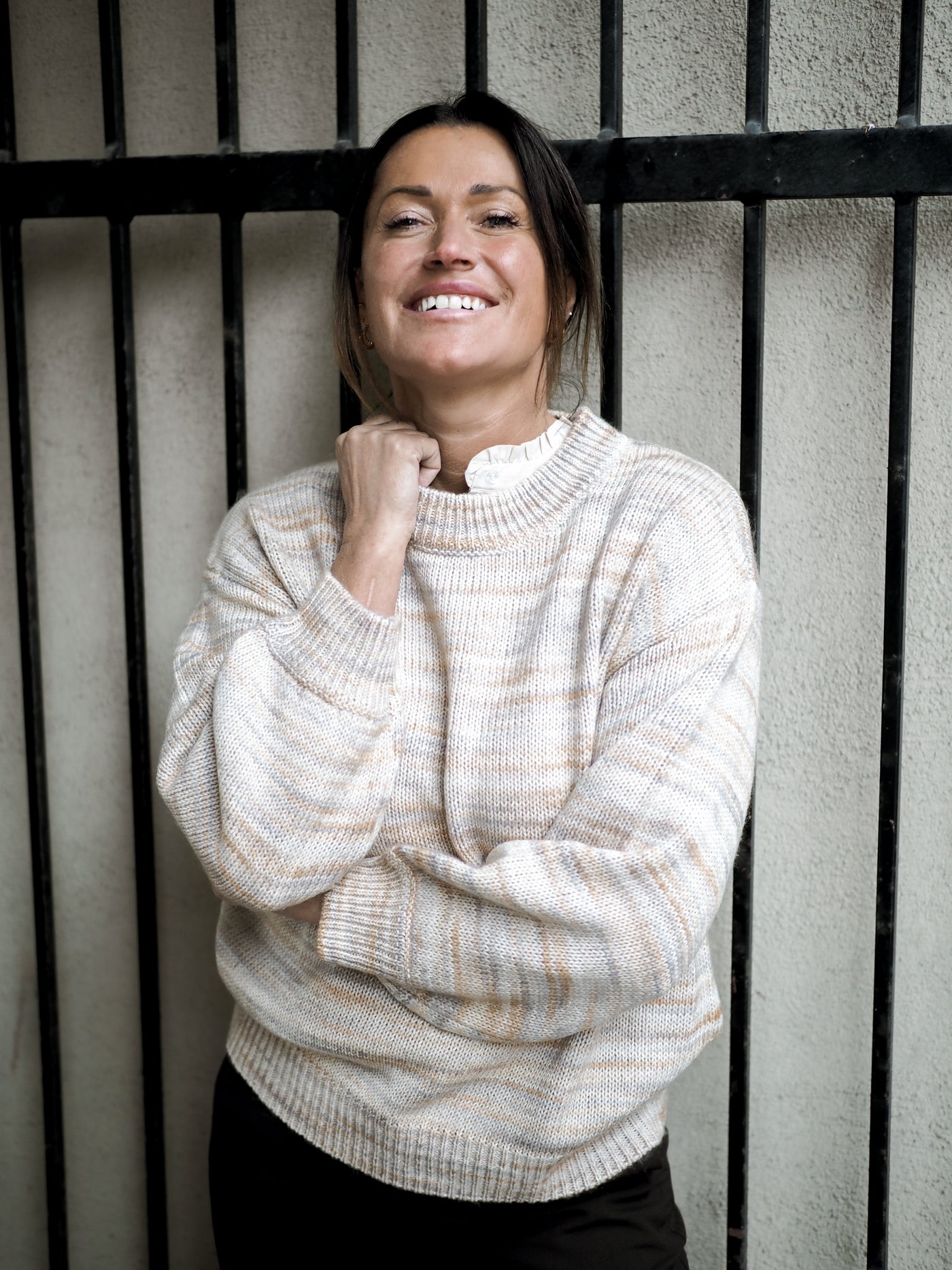 Comfy knit pullover Sand Mix