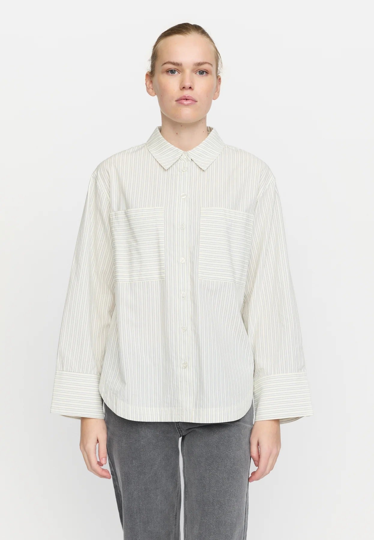 Peggy Shirt Snow White Stripe