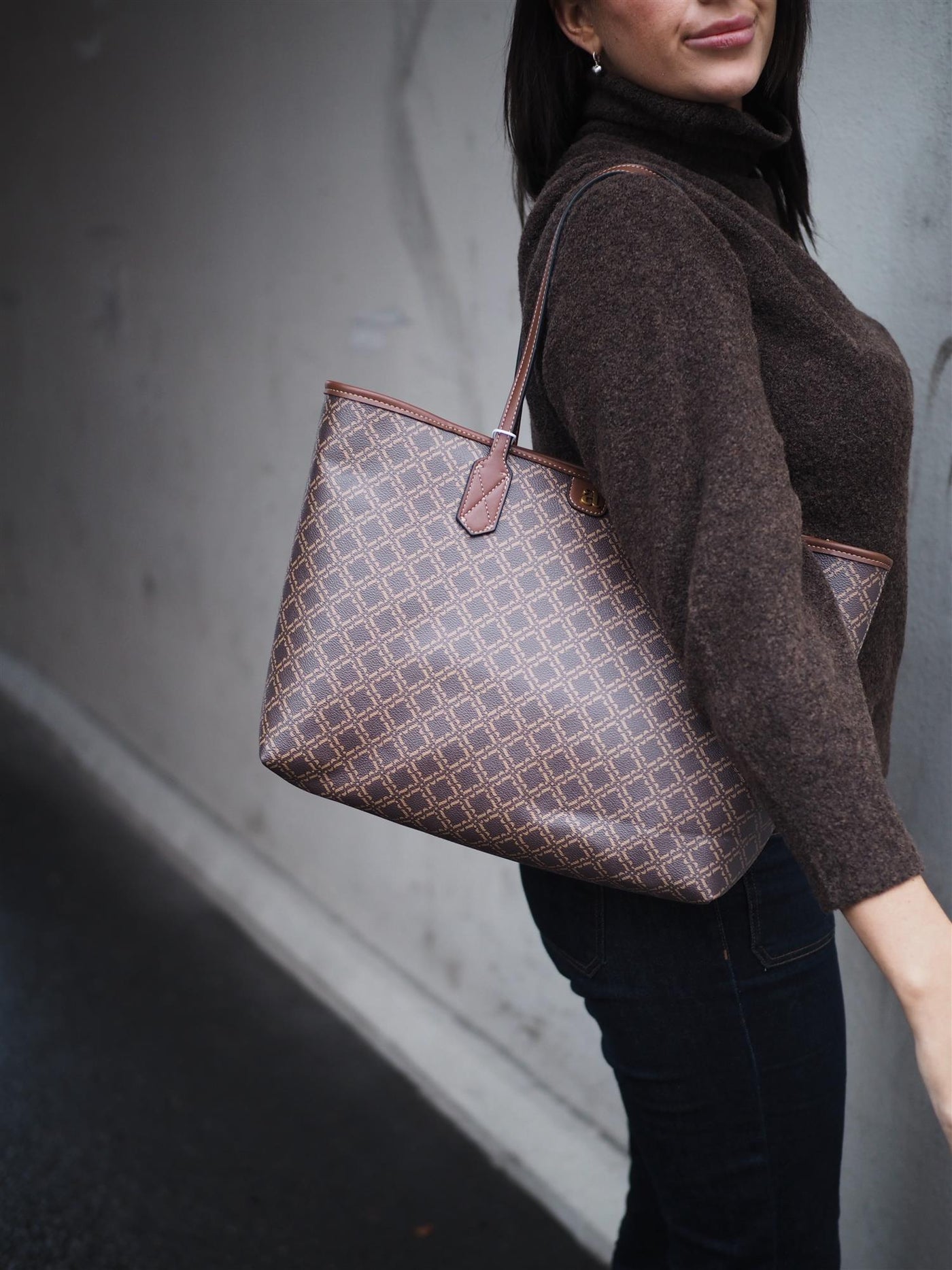 Ultimate Monogram Tote Brown