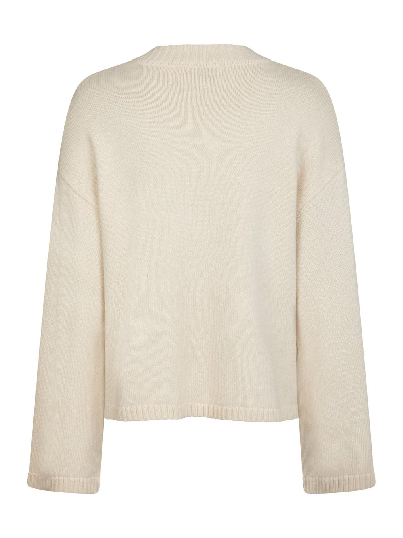 Nello Button Knit Blouse Ivory