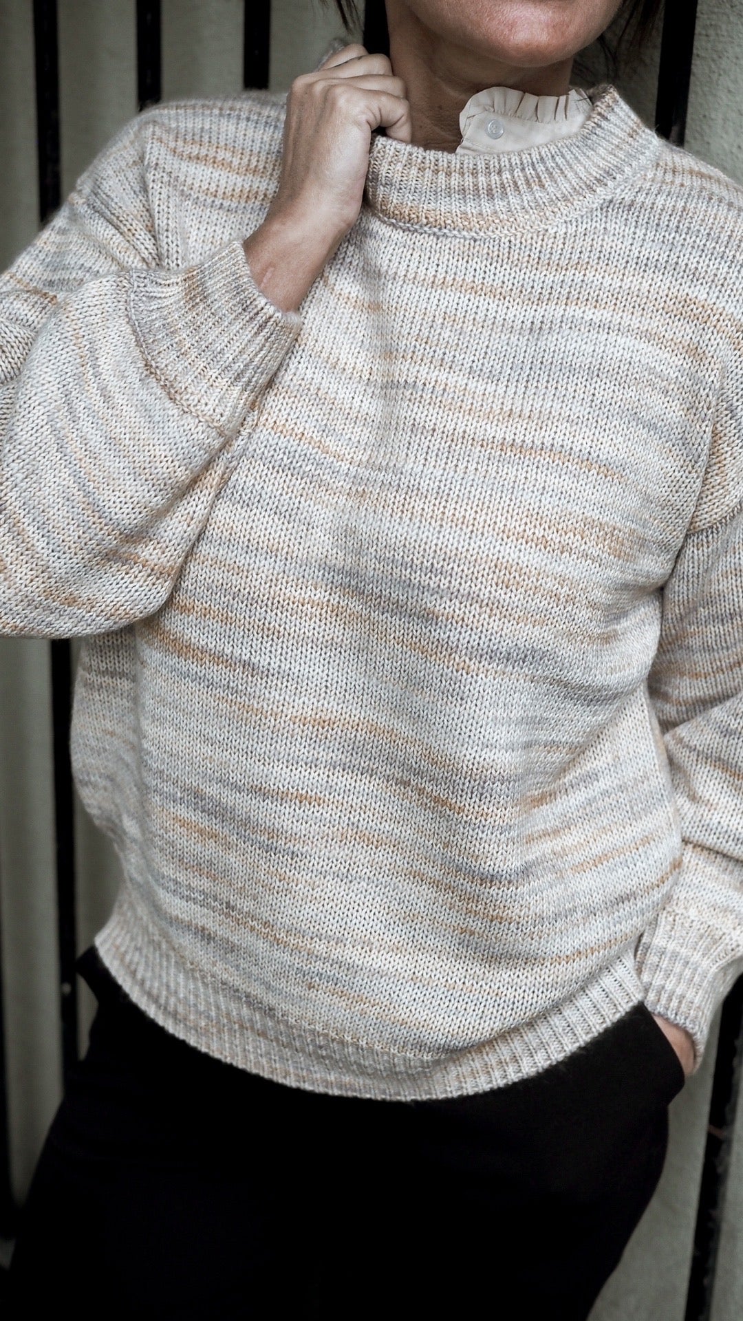 Comfy knit pullover Sand Mix