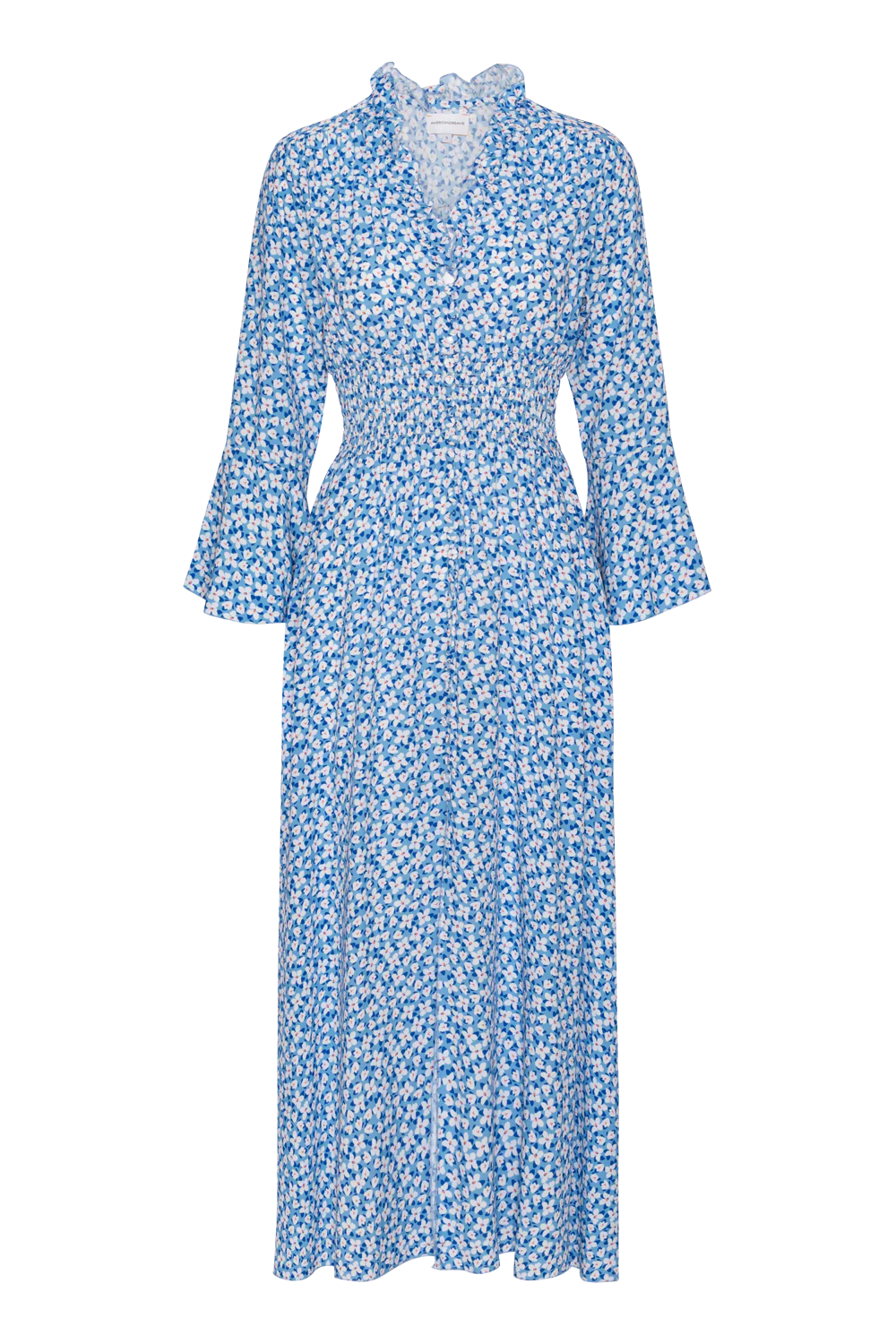 Sally Long Dress Blue White Flower