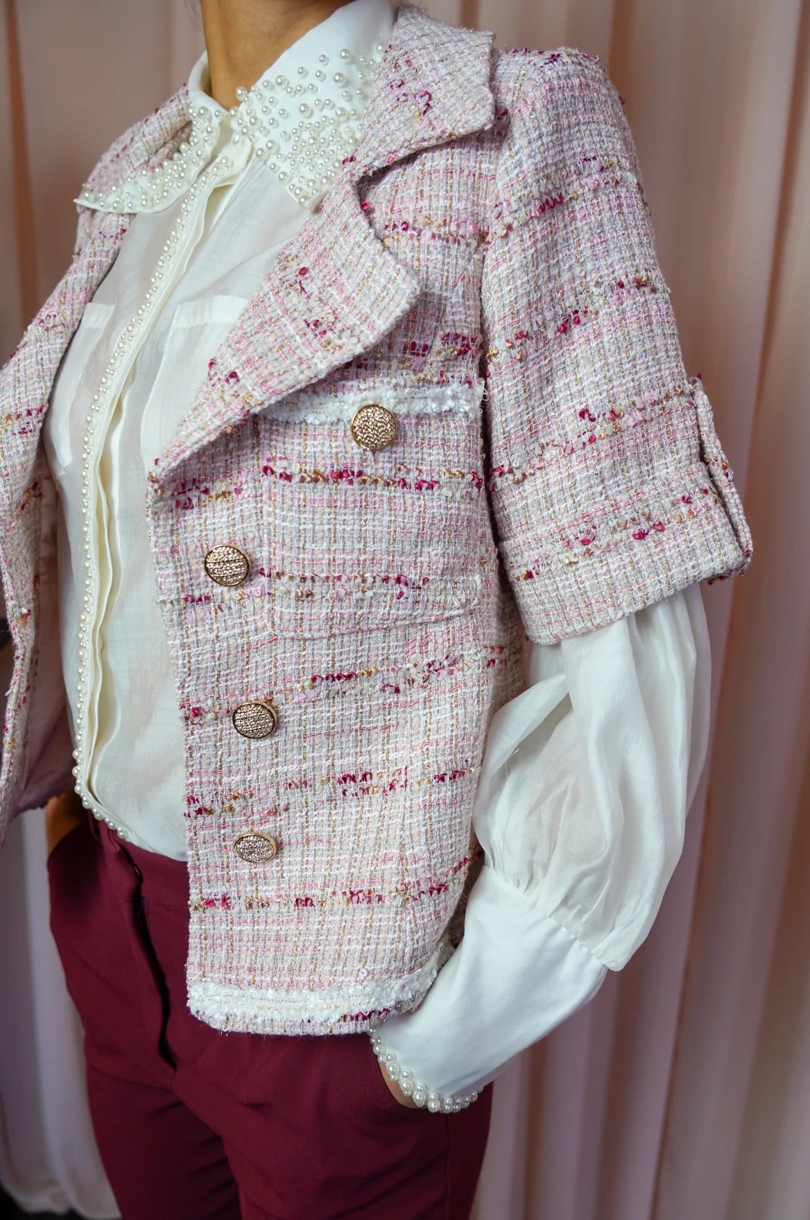 Milano jacket pink tweed