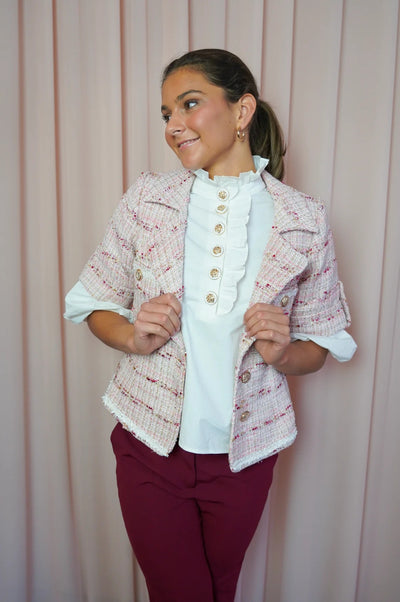 Milano jacket pink tweed
