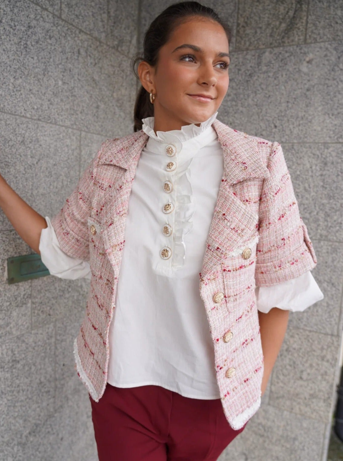 Milano jacket pink tweed