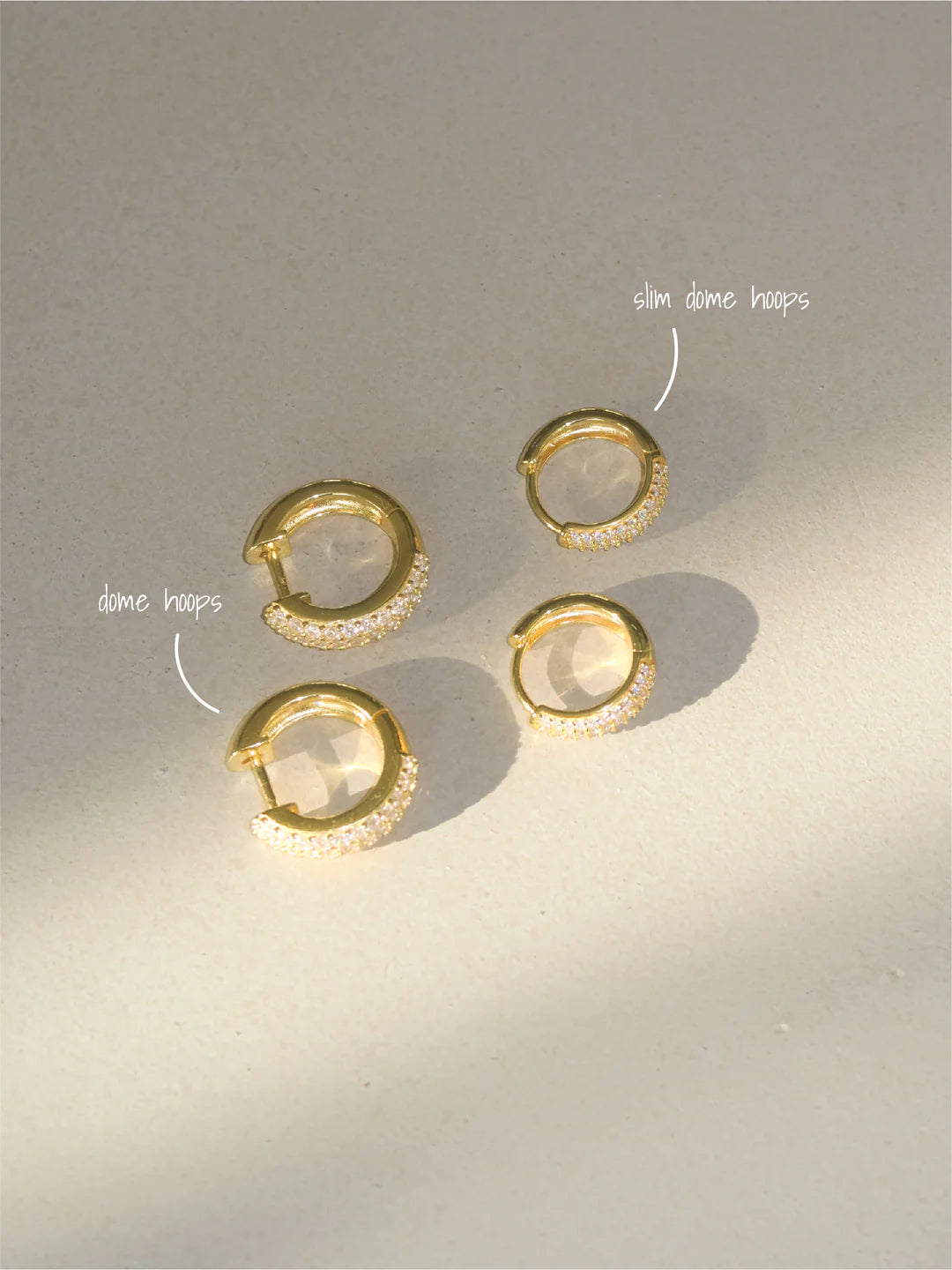 Slim Dome Hoops Gold