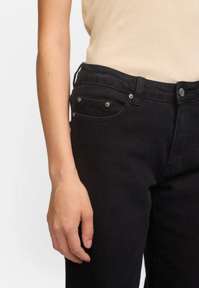 Willa Midwaist Wide Jeans Black