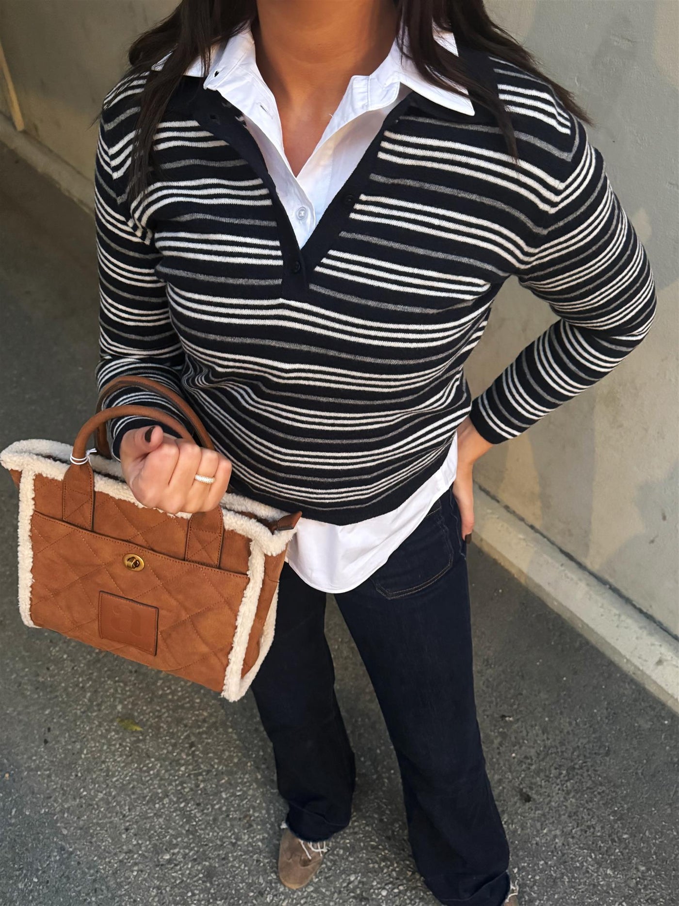 Cassie Stripe Dk navy multi