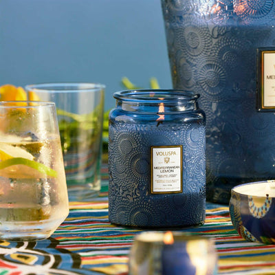 Large Jar Candle Mediterranean Lemon 100tim
