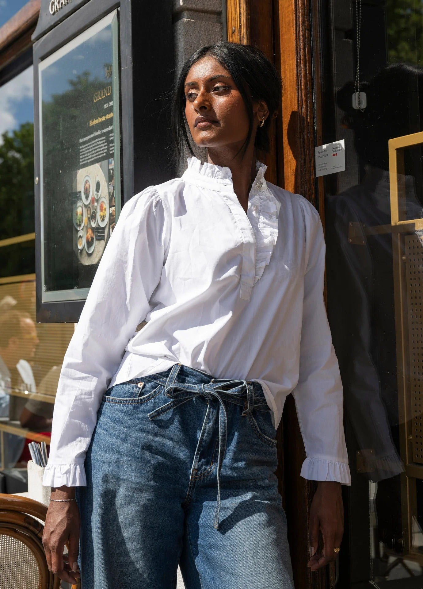 Ella blouse Sugar White Poplin