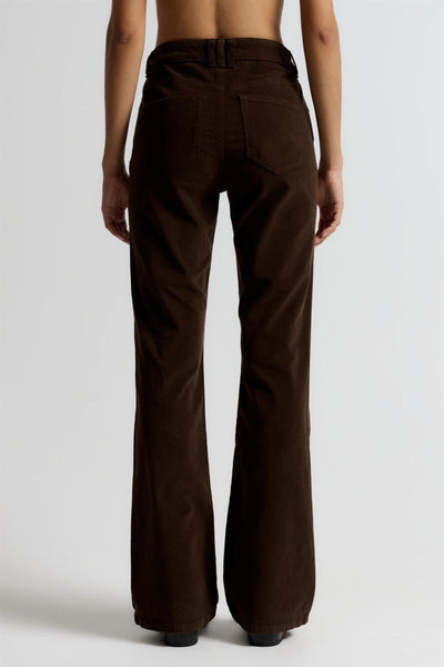 Tara Flare Jeans Baby Cord Expresso Brown