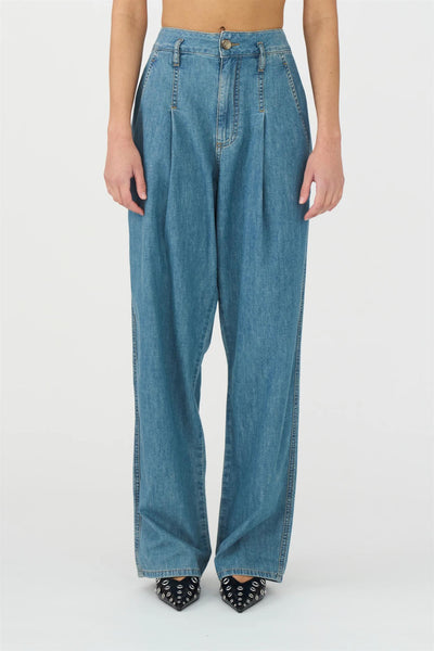 Boa Pleat Jeans Bristol Denim Wash