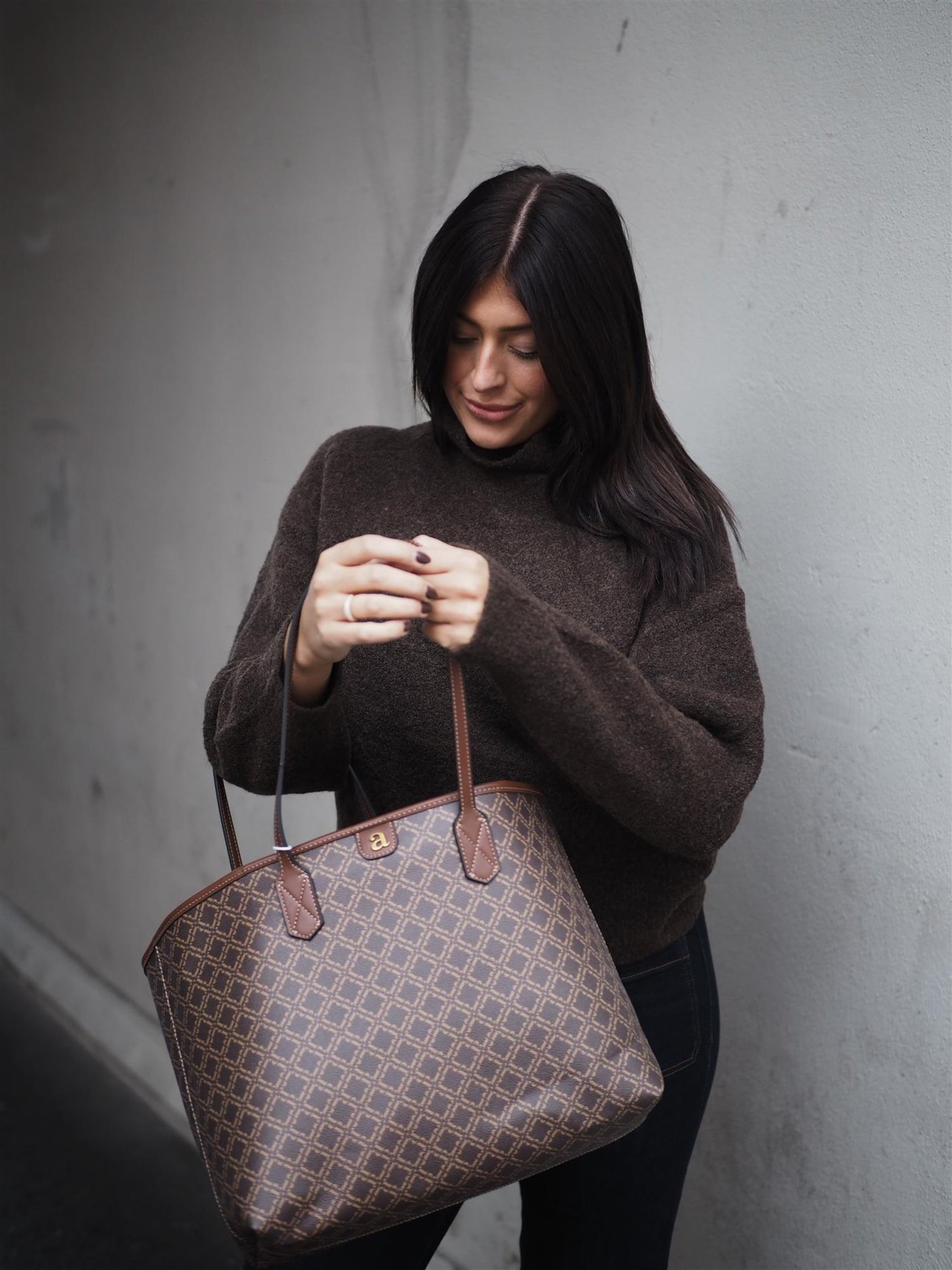 Ultimate Monogram Tote Brown