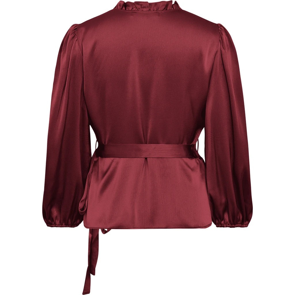 Peony 3/4 Sleeve Blouse Bordeaux
