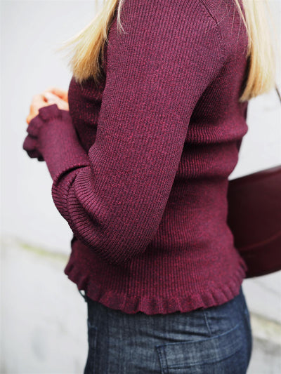 Eshra Knit Blouse Wine