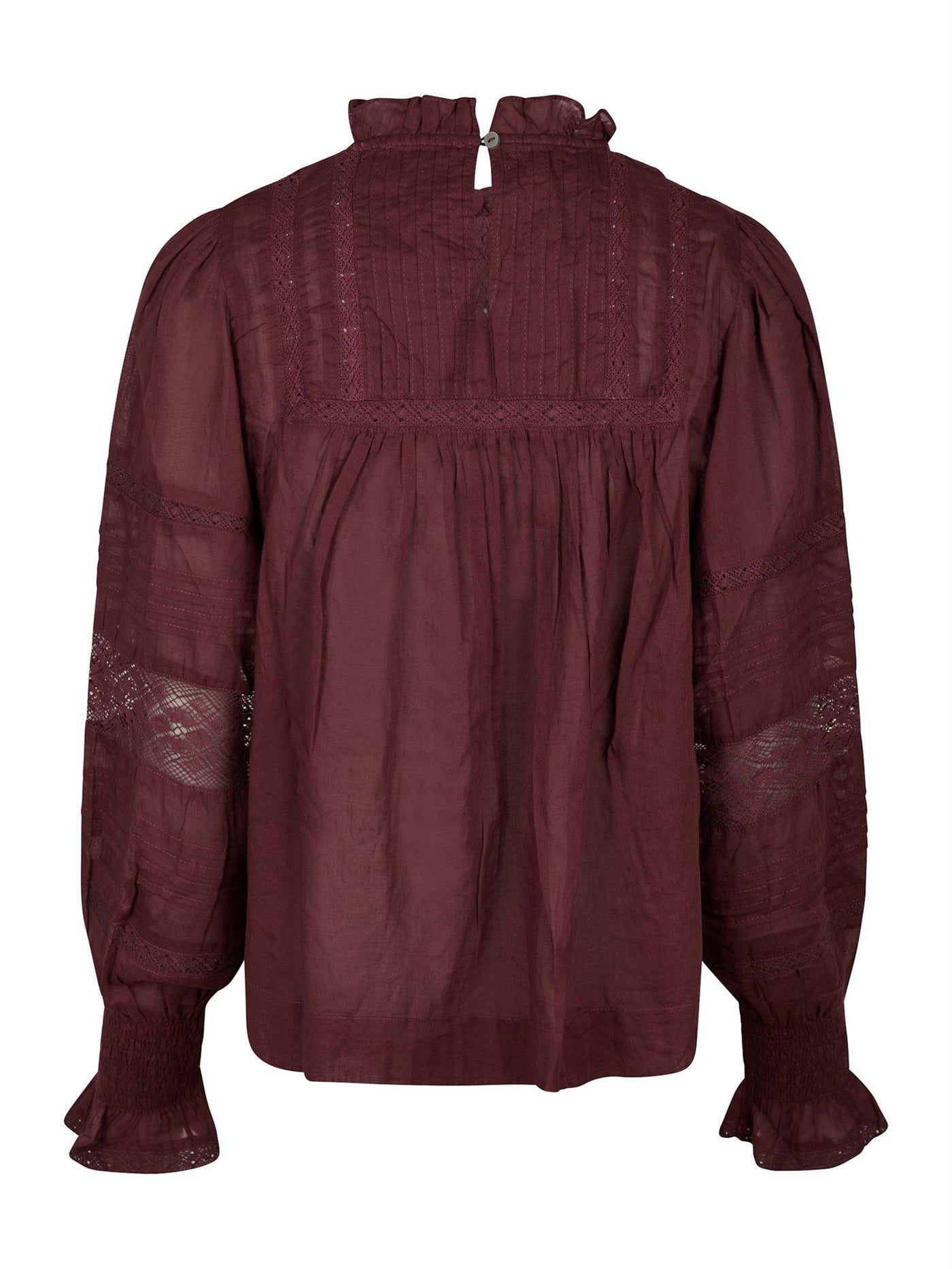 Ebba S Voile Blouse Burgundy