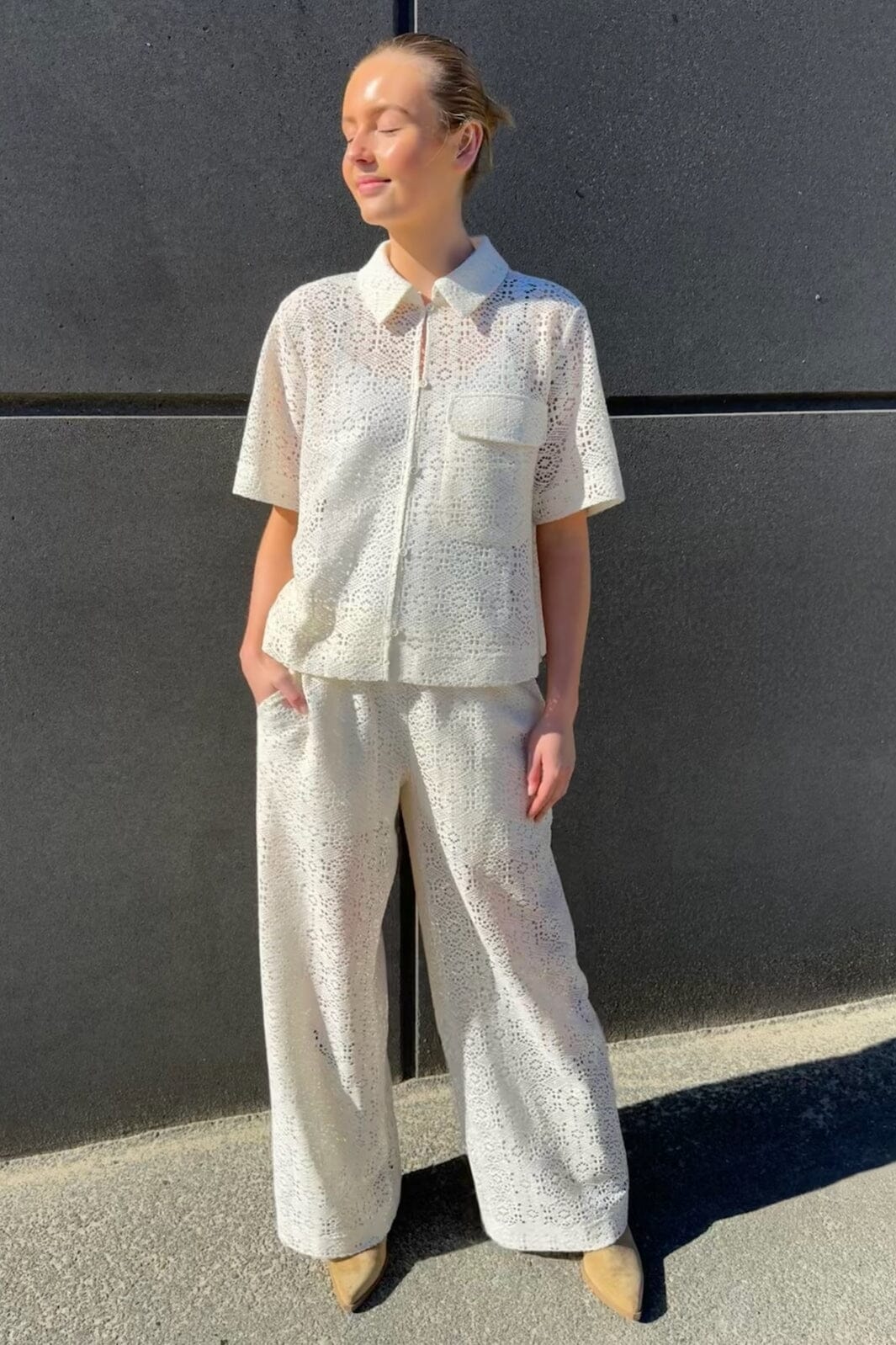Elsia Short Sleeve Cream