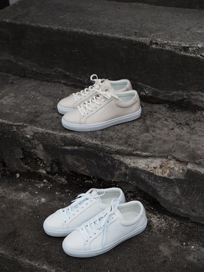 Spin Leather Sneakers White