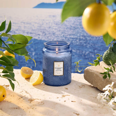 Large Jar Candle Mediterranean Lemon 100tim