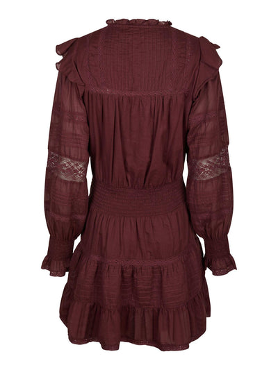 Aran Voile dress Burgundy