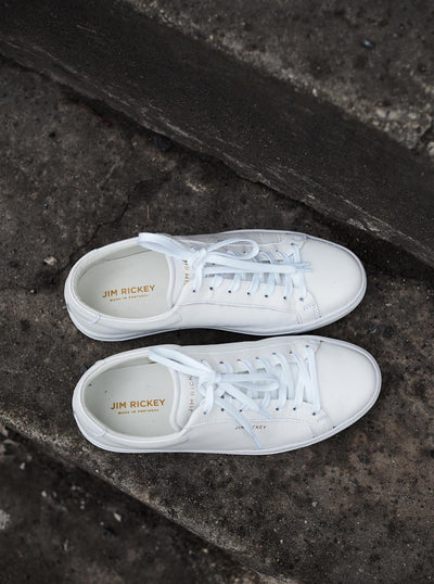Spin Leather Sneakers White