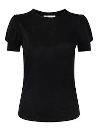 Madeleine linen tee black