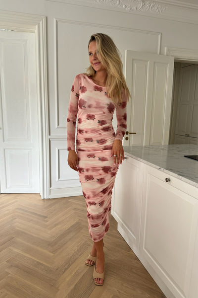 Mai Mesh Dress Rose Print