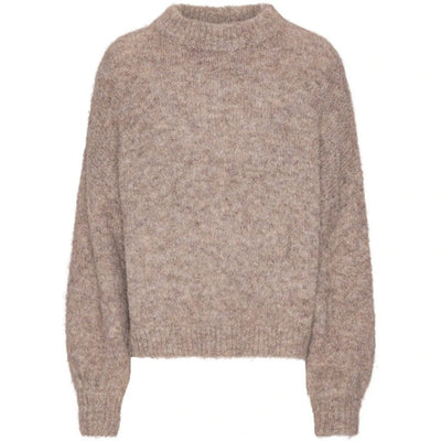 Patrisia solid knit pullover Brown