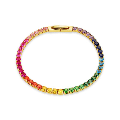 Crystal Tennis Bracelet Rainbow