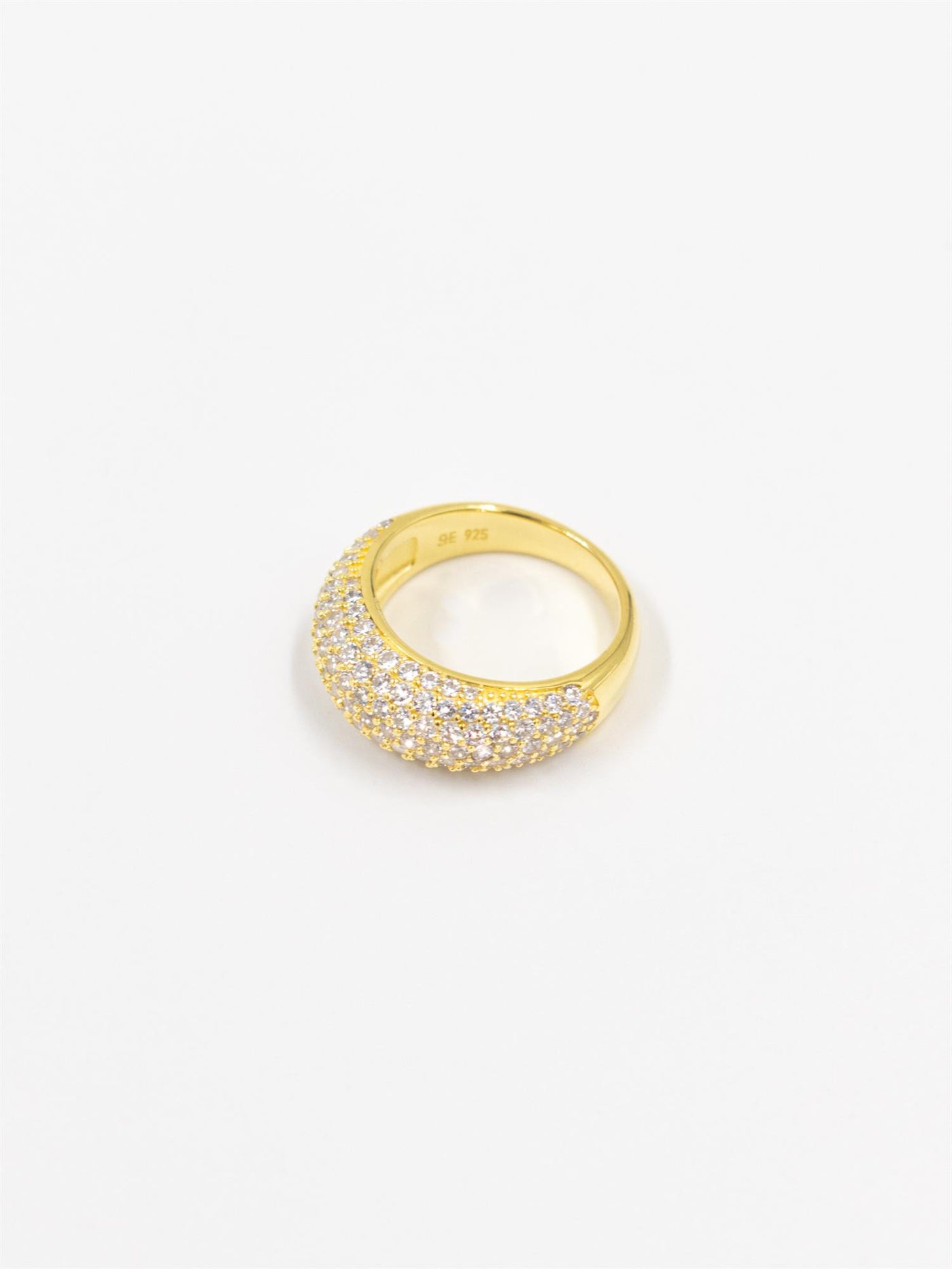 Diamond Dome Ring Gold