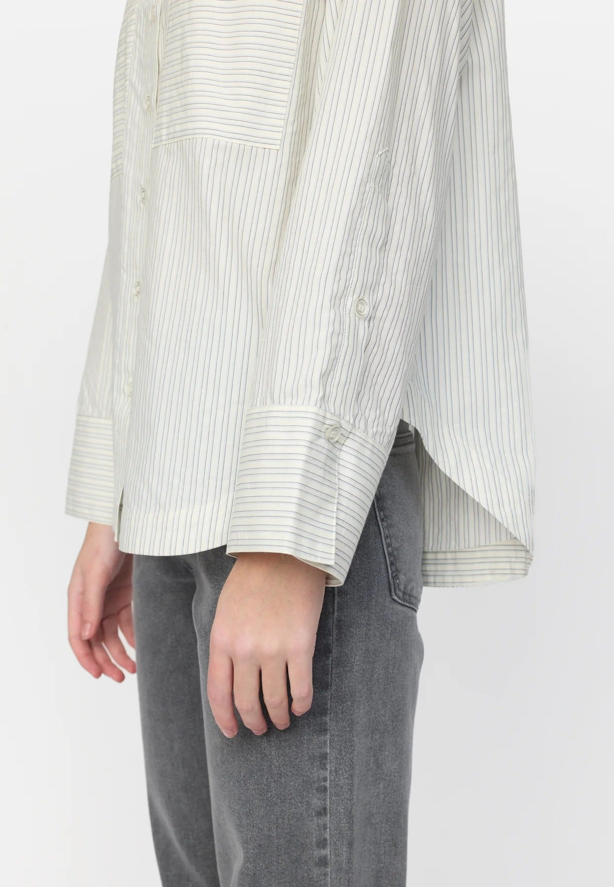 Peggy Shirt Snow White Stripe