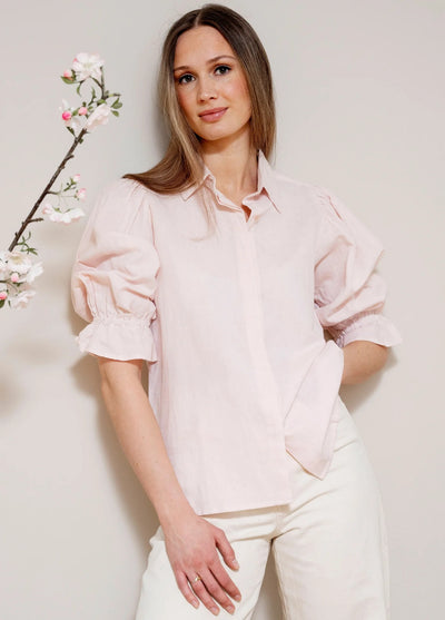 Amy Shirt Linen Light Pink
