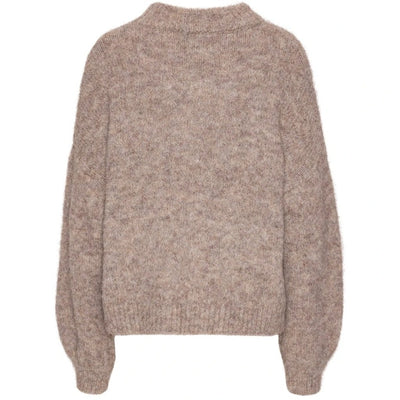 Patrisia solid knit pullover Brown