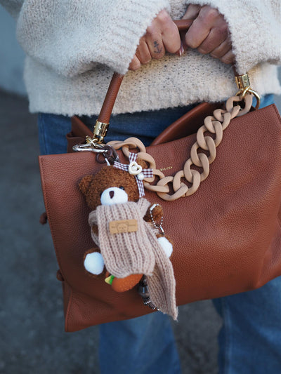 Bag Charm Set Brown